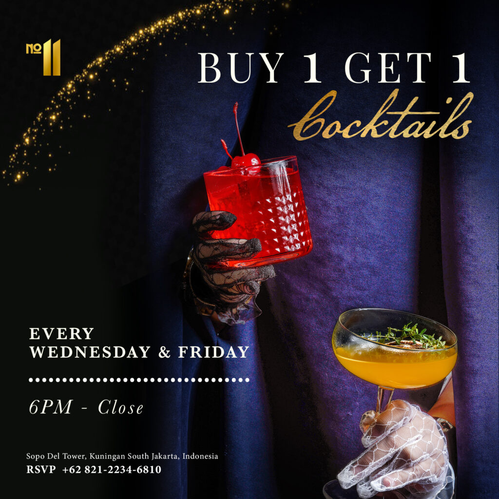 Buy 1 Get 1 Free Cocktail Every Wednesday & Friday